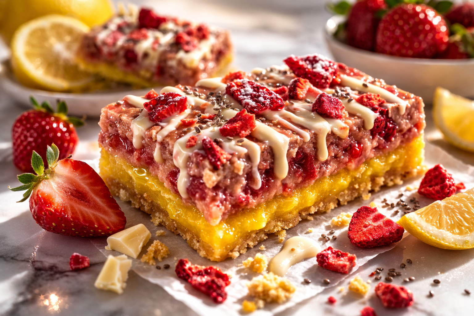 LEMON STRAWBERRY PROTEIN BARS - rypped nutrition